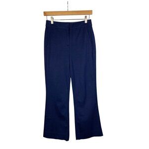 J. Crew Womens Navy Blue Dress Pants Size 00 Cotton Blend